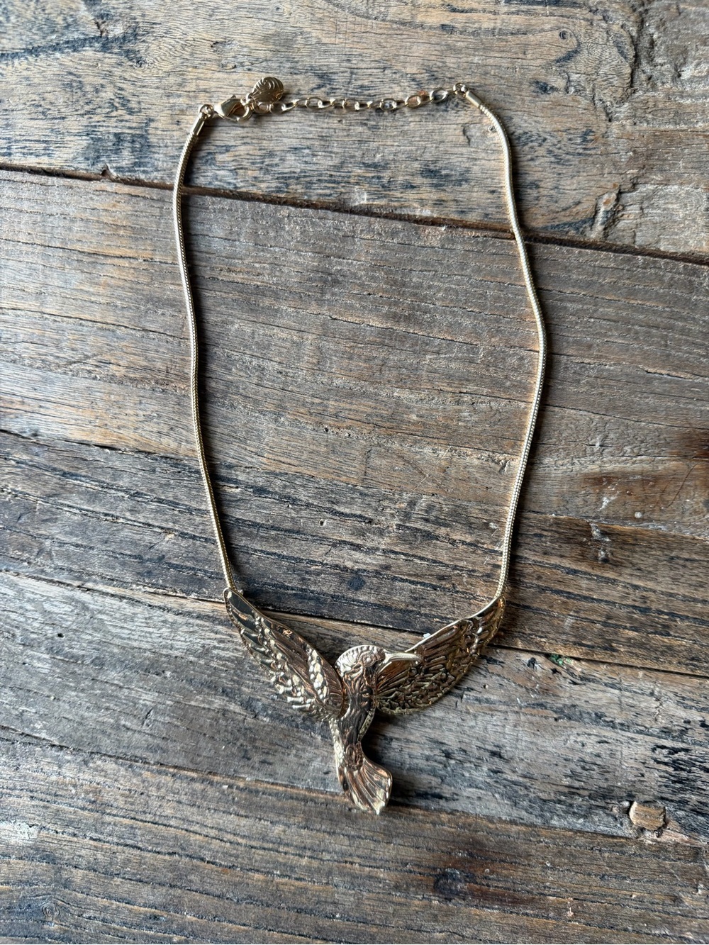 Gold Eagle Pendant Necklace - Women Jewelry